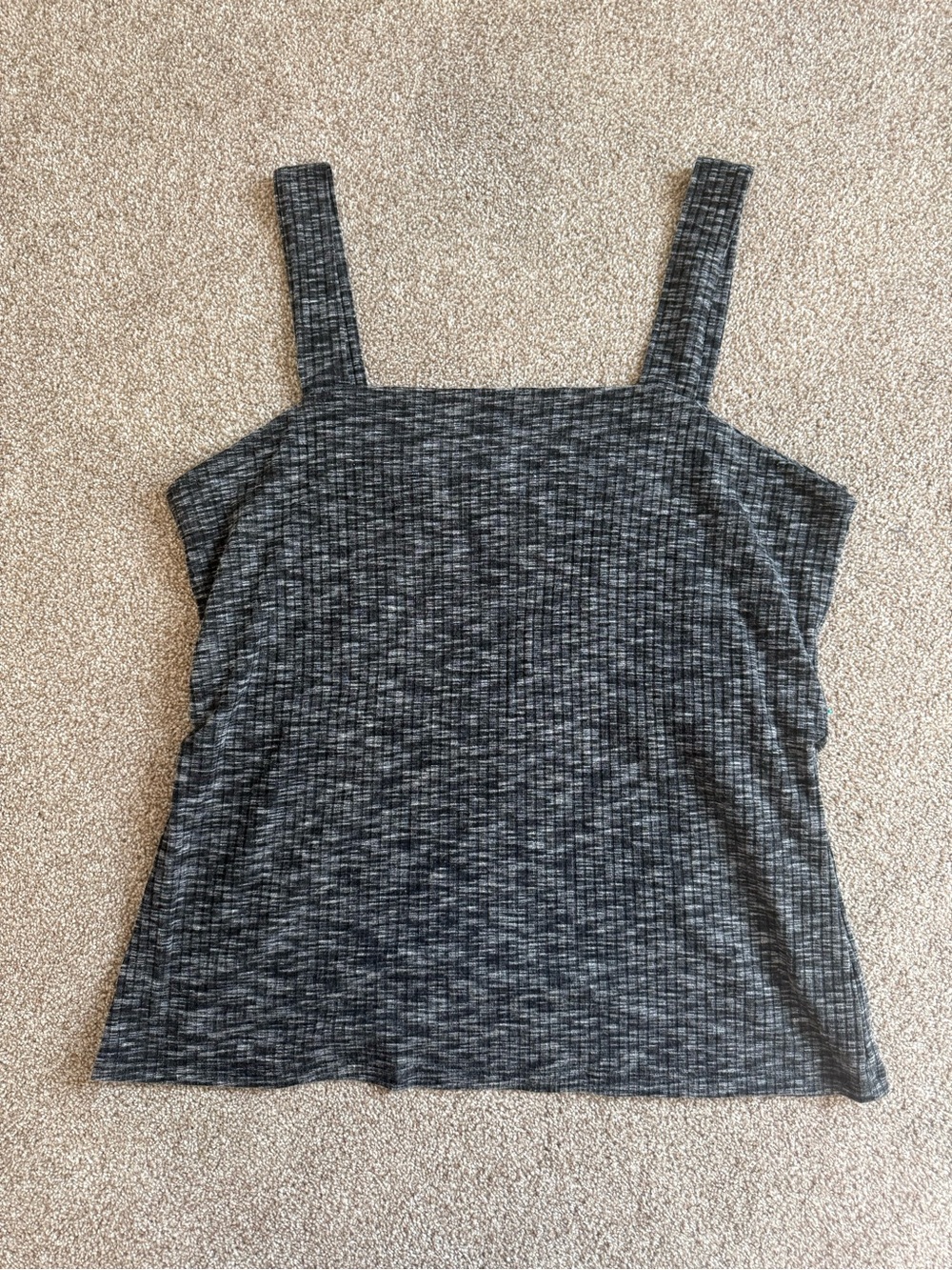 bobeau Heathered Charcoal Square Neck Tank